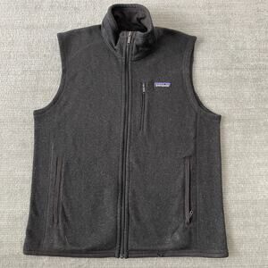 Patagonia Vest Women M Black Better Sweater Full Zip Outdoor Hiking Casual
